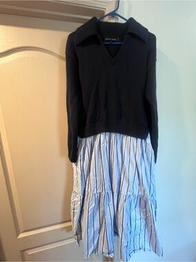 English Factory Navy V-Neck Sweater